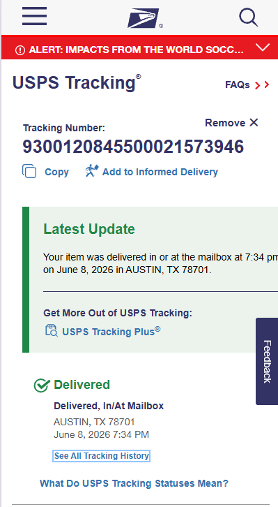 USPS Tracking Proof 14