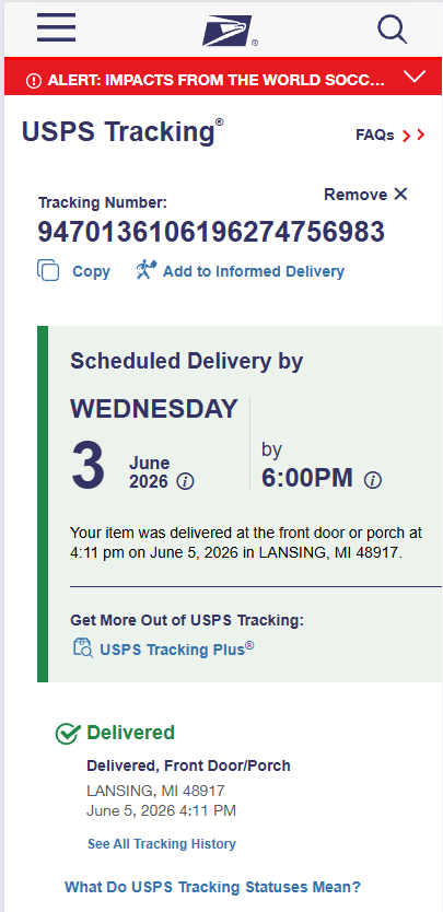 USPS Tracking Proof 13