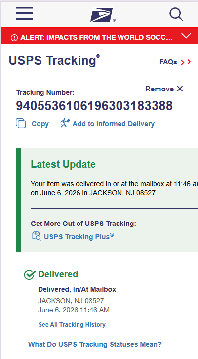USPS Tracking Proof 12