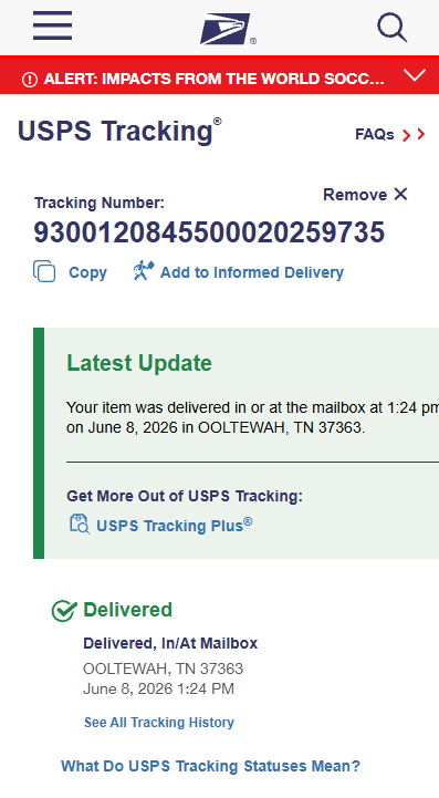 USPS Tracking Proof 1